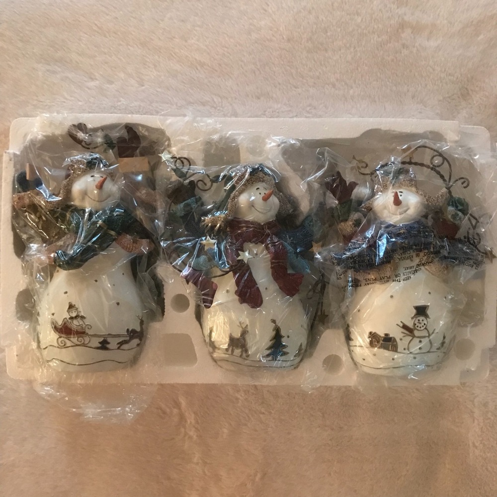 Home Interiors Winter Snow Pals Snowmen Figures 56038 (3 Piece Set)